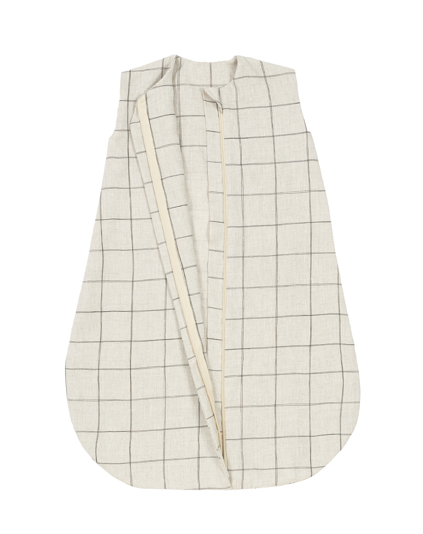 Gigoteuse légère L1N0 en lin français Charcoal Grid
