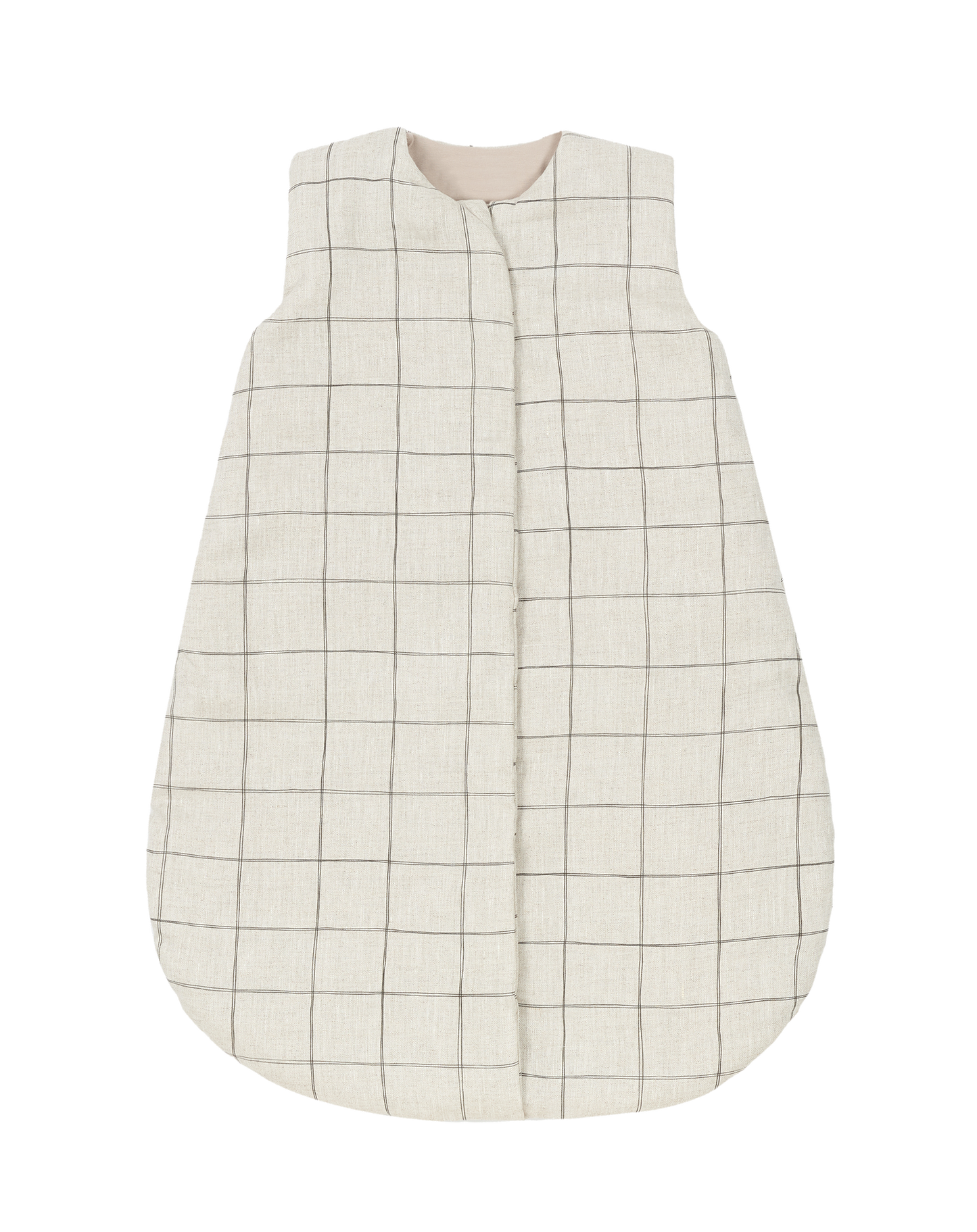 Gigoteuse mi-saison L1N0 en lin français Charcoal Grid