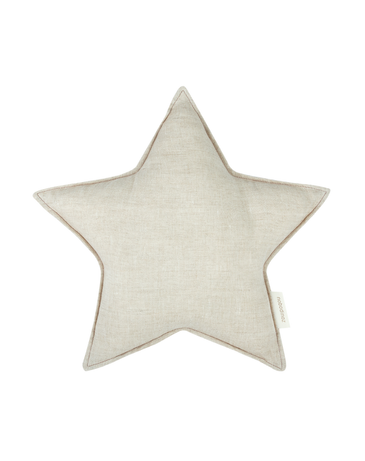 Coussin Étoile L1N0 en lin français lavé