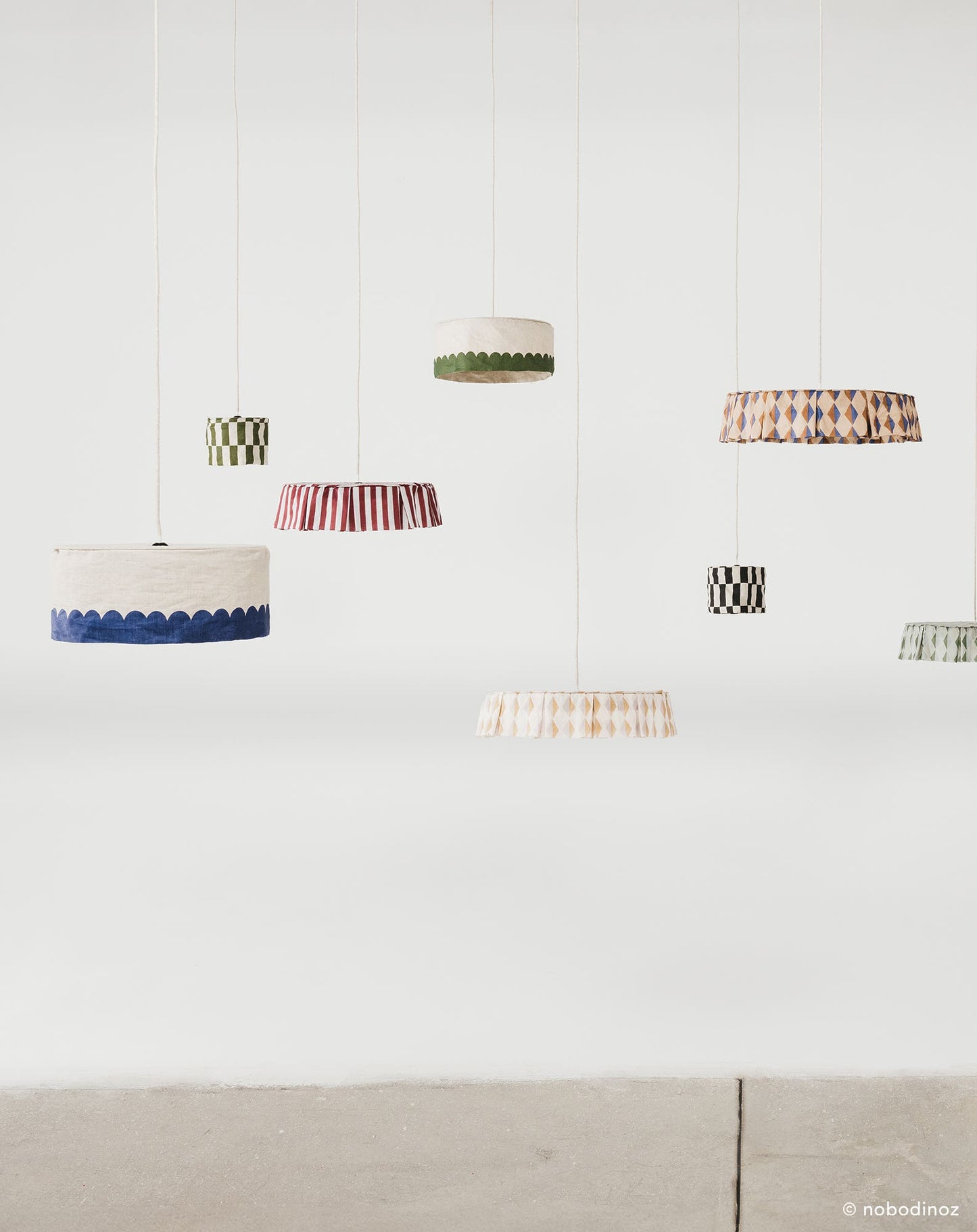 Abat-jour en lin pour suspension diam. 20cm Vibes