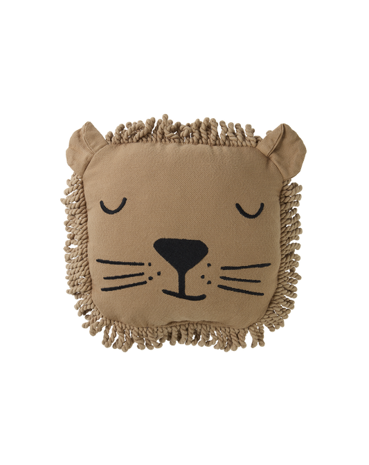 Coussin Broderie Visage De Lion 34X34