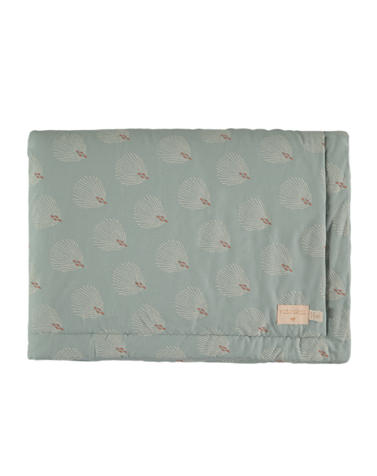 Laponia blanket Small 100X140-WHITE GATSBY/ ANTIQUE GREEN