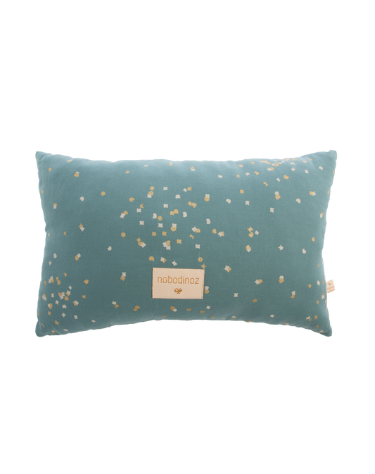 Laurel Small cushion 22X35-GOLD CONFETTI/ MAGIC GREEN