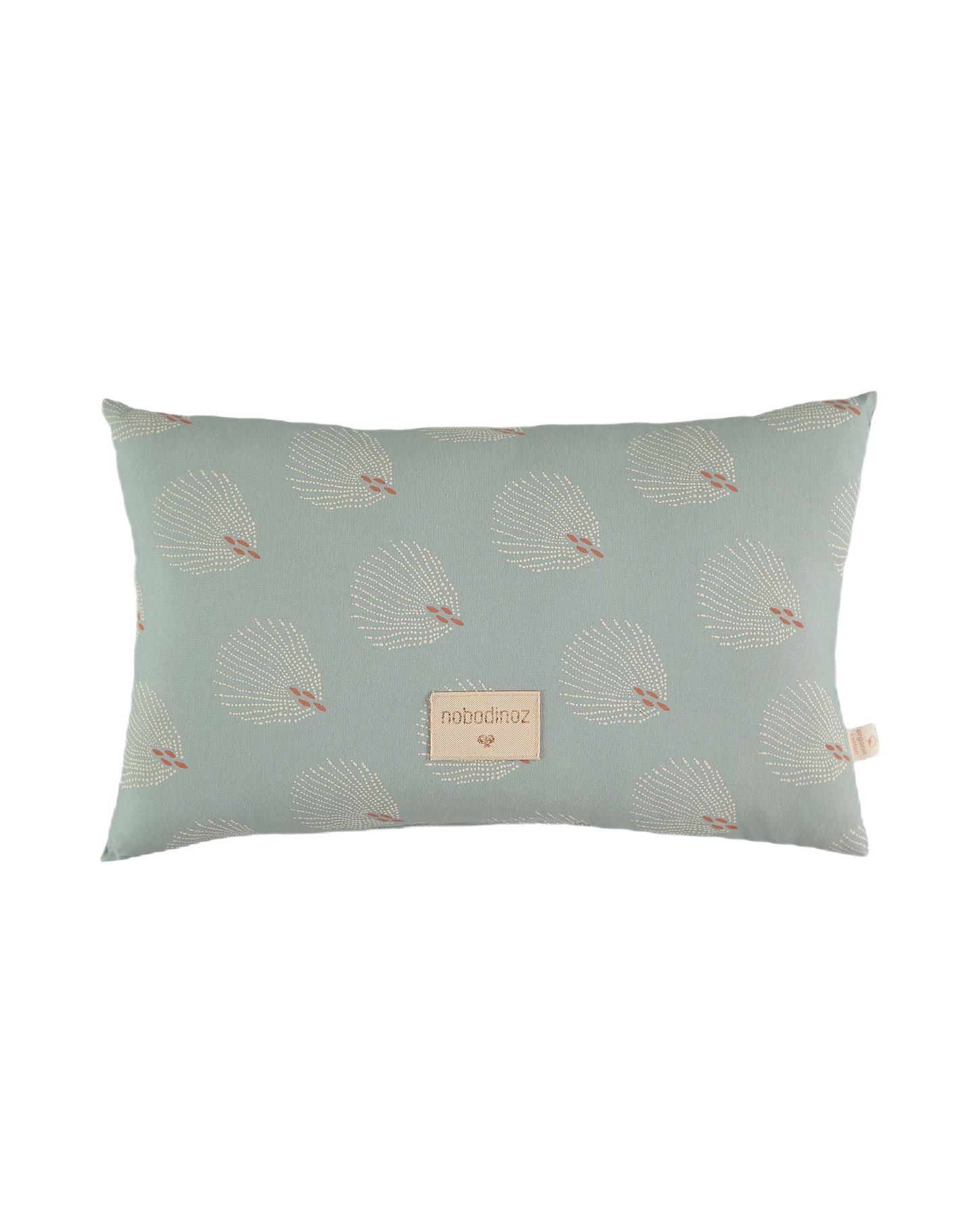 Laurel Small cushion 22X35-WHITE GATSBY/ ANTIQUE GREEN