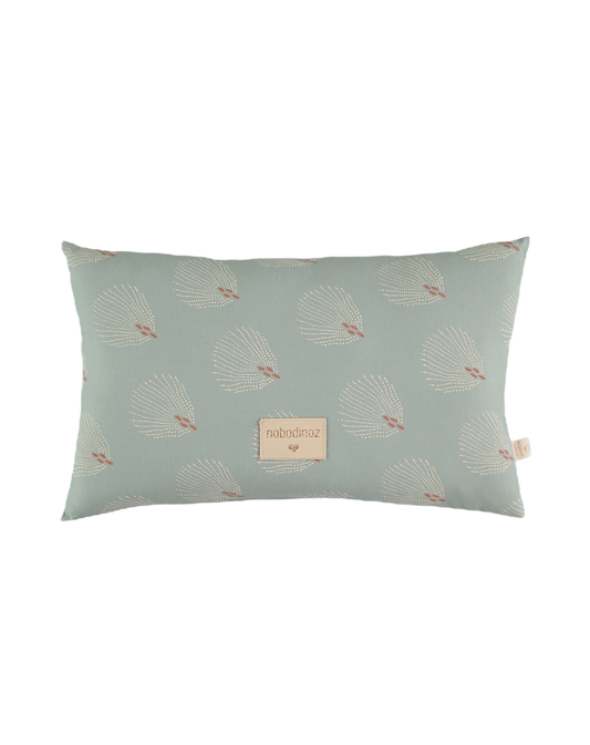 Laurel Small cushion 22X35-WHITE GATSBY/ ANTIQUE GREEN