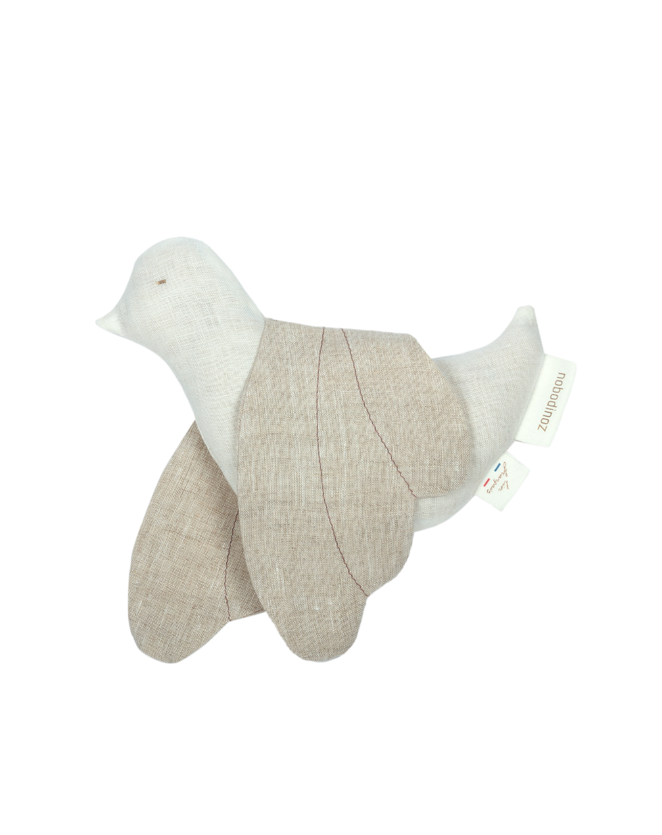 Hochet oiseau L1N0 en lin français