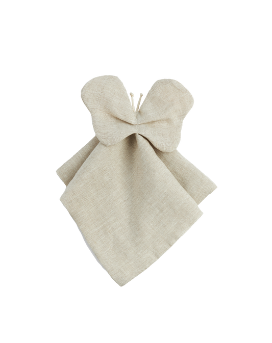 Doudou papillon L1N0 en lin français