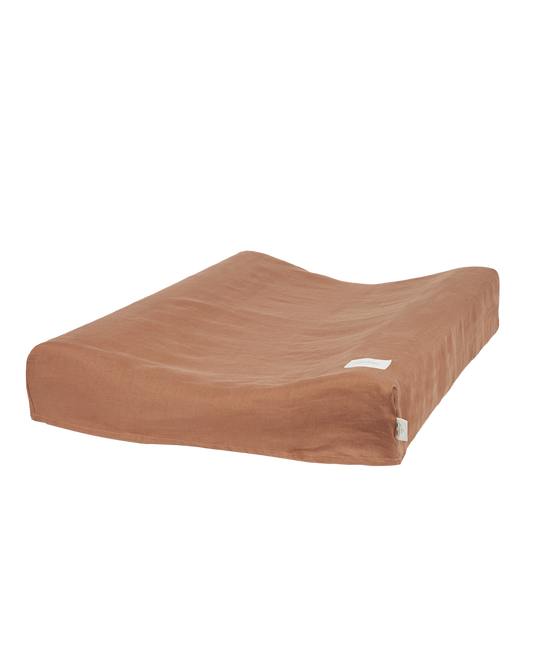Lin français waterproof changing mat noisette