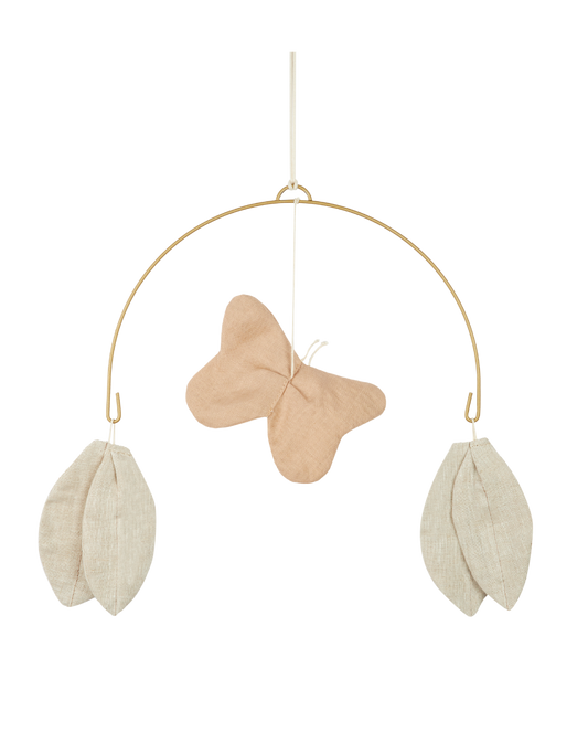 Lin français mobile papillon