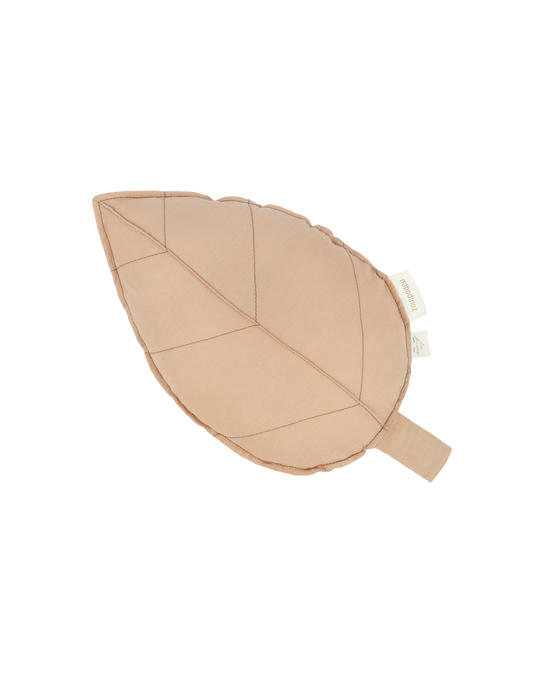Lin français coussin feuille