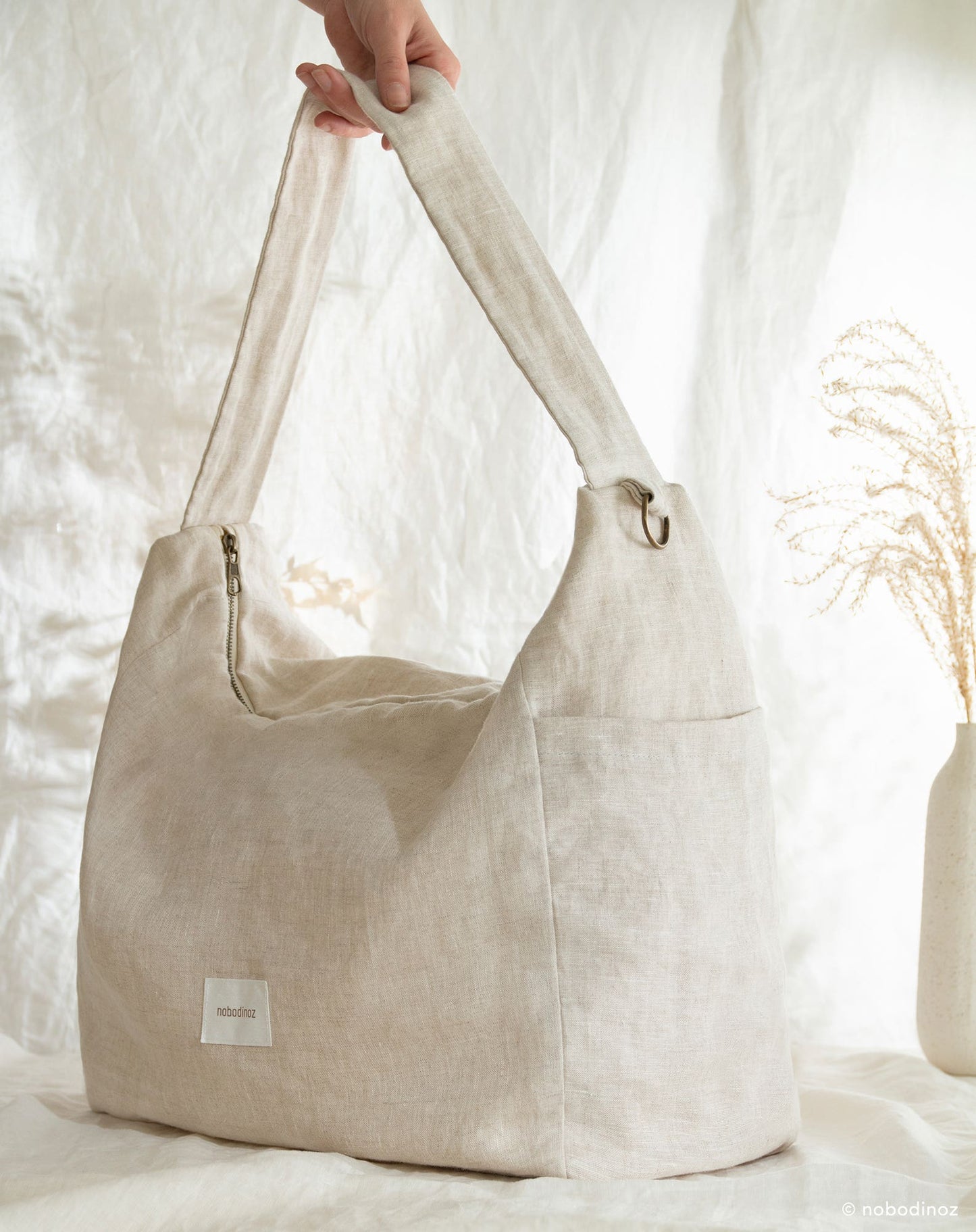 L1N0 French Linen Stroller Bag 