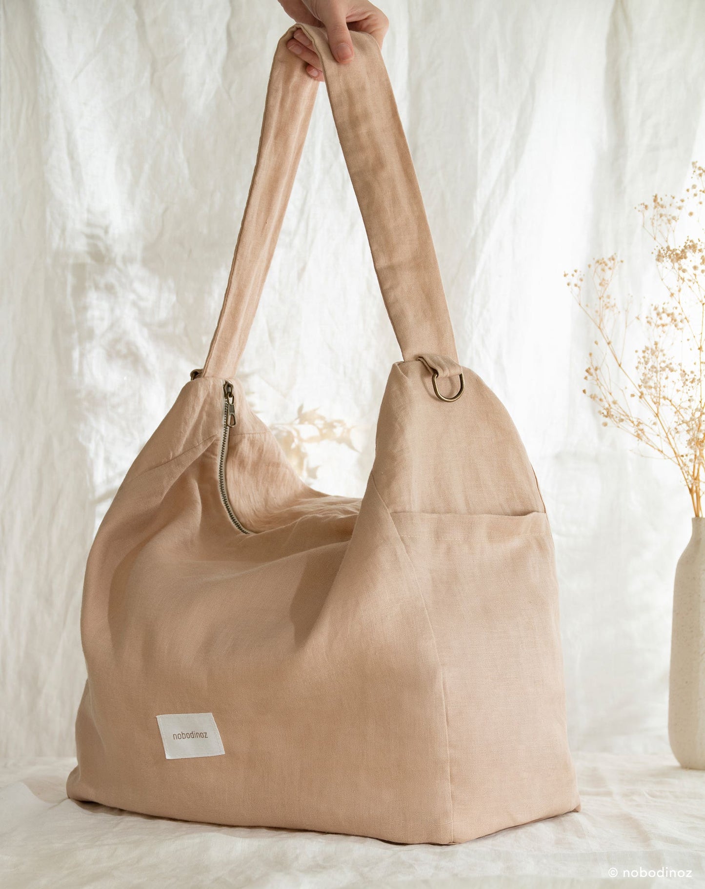 L1N0 French Linen Stroller Bag 