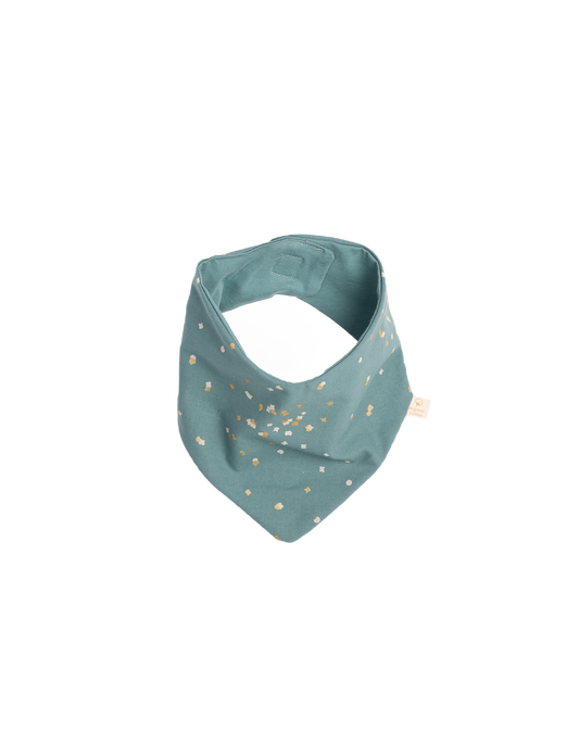Lucky bandana bib-GOLD CONFETTI/ MAGIC GREEN