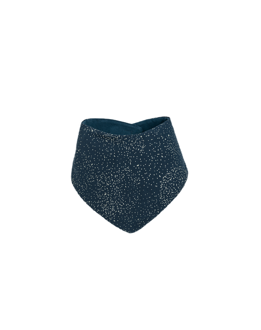 LUCKY BANDANA BIB GOLD BUBBLE NIGHT BLUE
