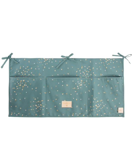 Merlin crib organizer-GOLD CONFETTI/ MAGIC GREEN