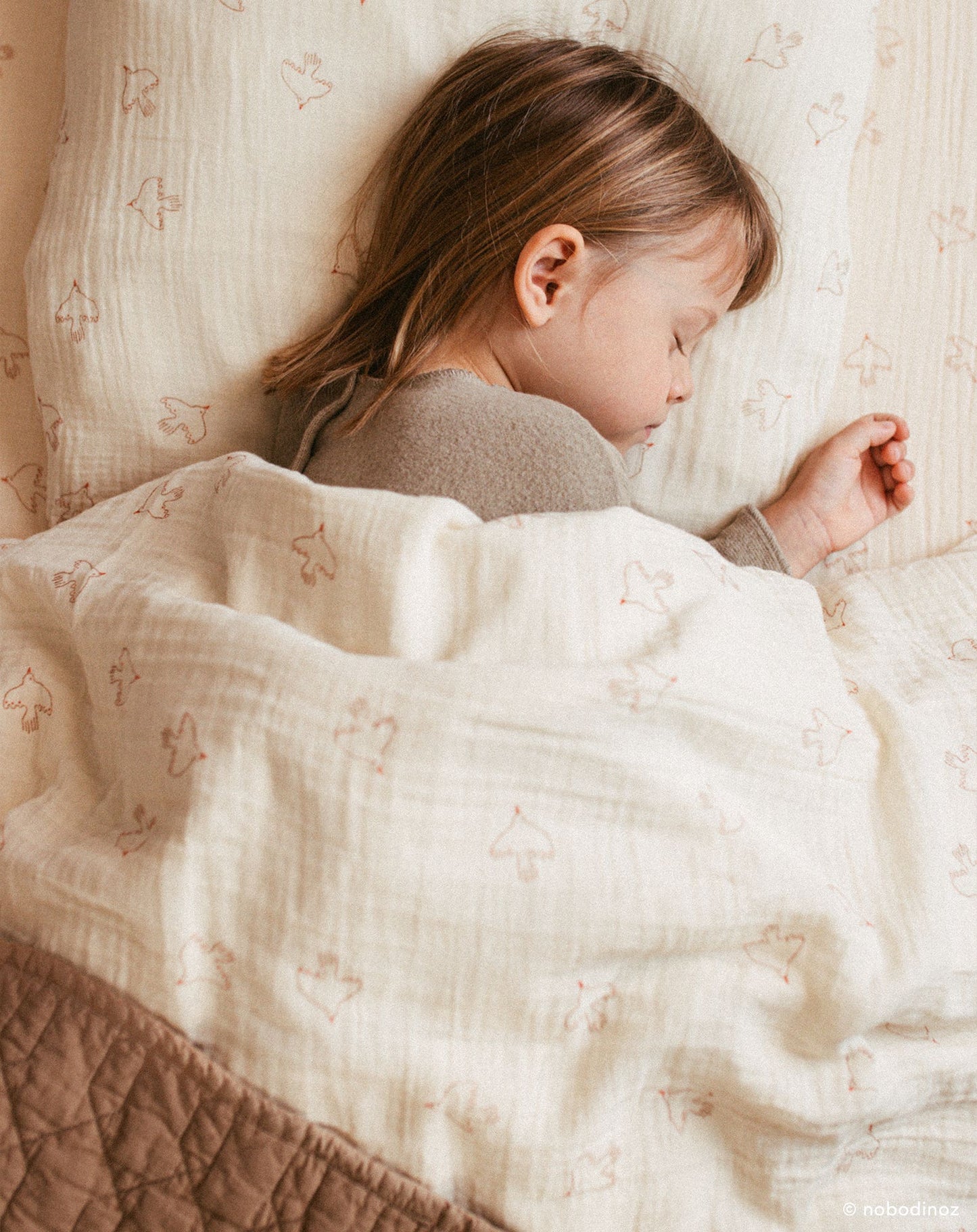 Juego de cama infantil Wabi-Sabi en gasa de algodón doble lavada