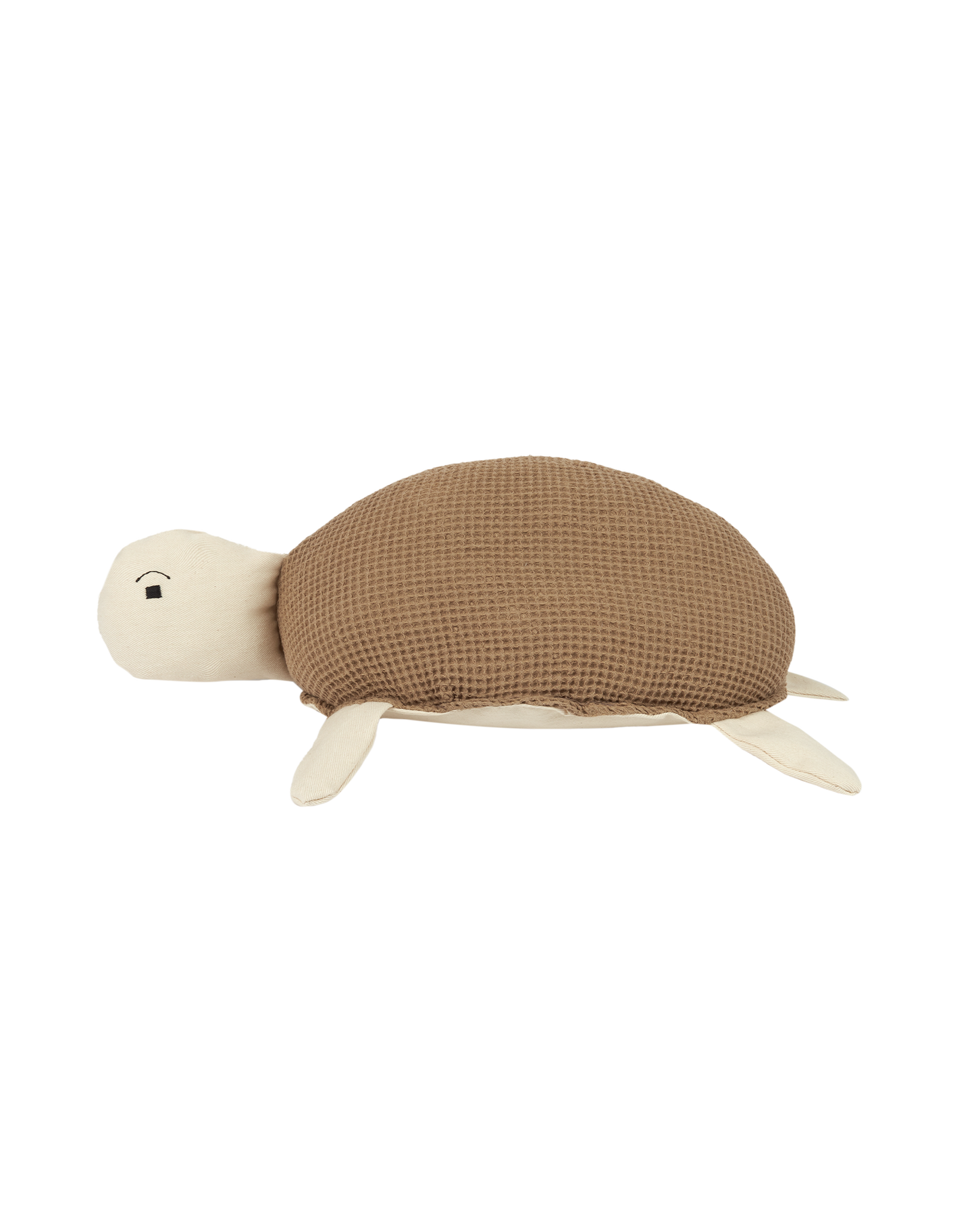 Coussin Wabi-Sabi tortue brodé en coton lavé