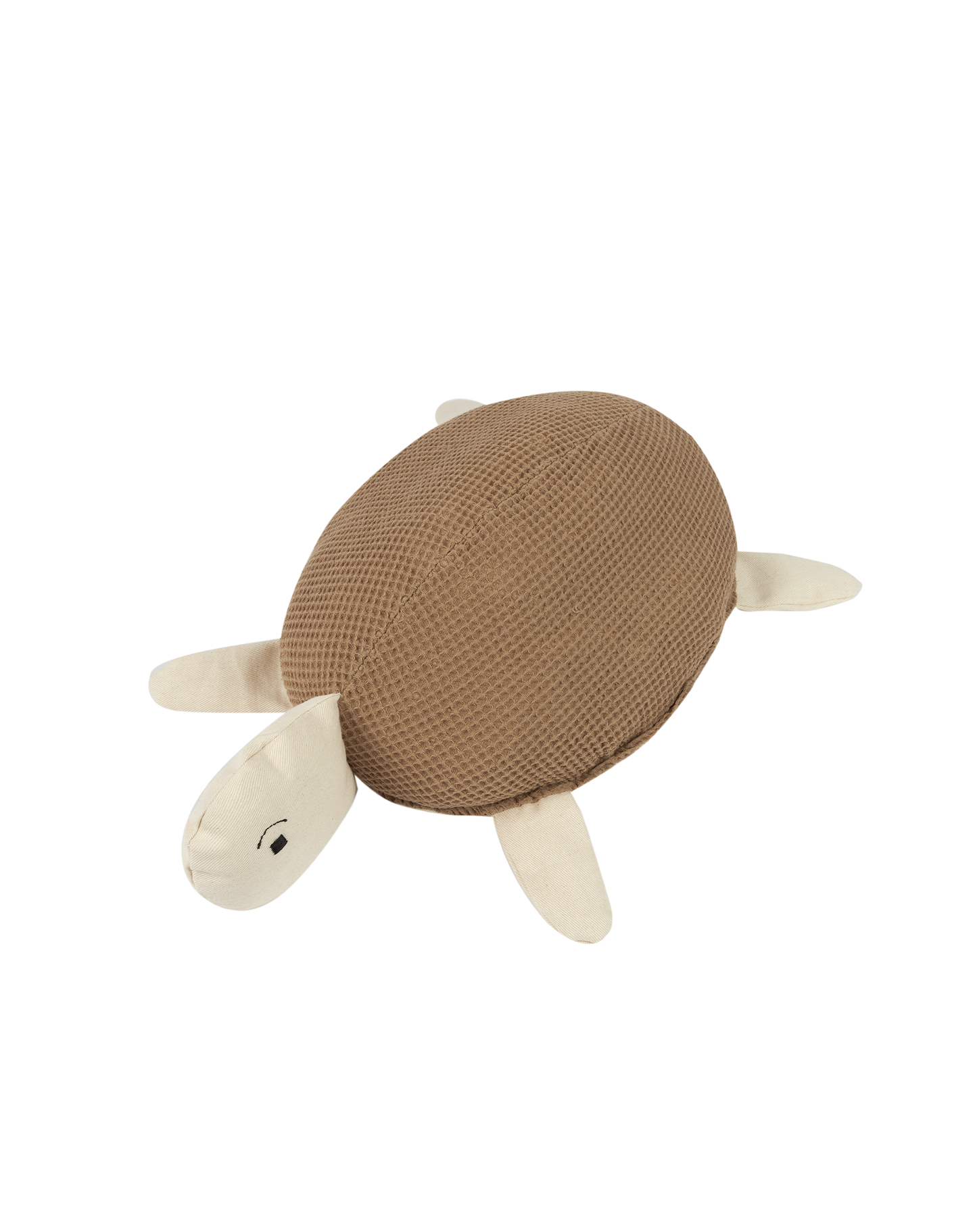 Coussin Wabi-Sabi tortue brodé en coton lavé