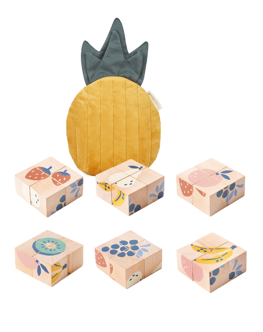 Fruits wooden cubes