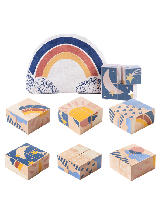 Cubes en bois Weather
