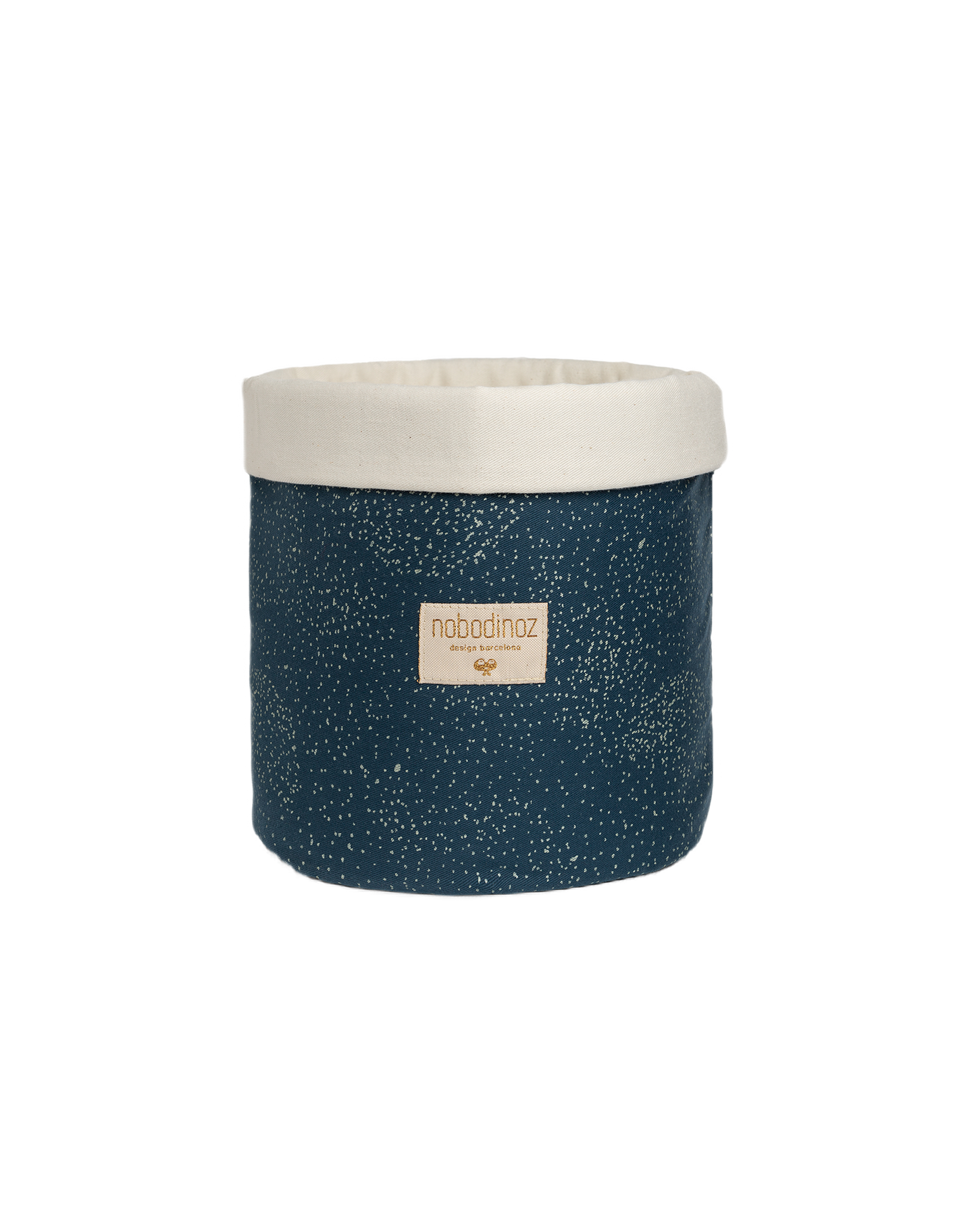 PANDA BASKET MEDIUM 24X20 Gold bubble night blue