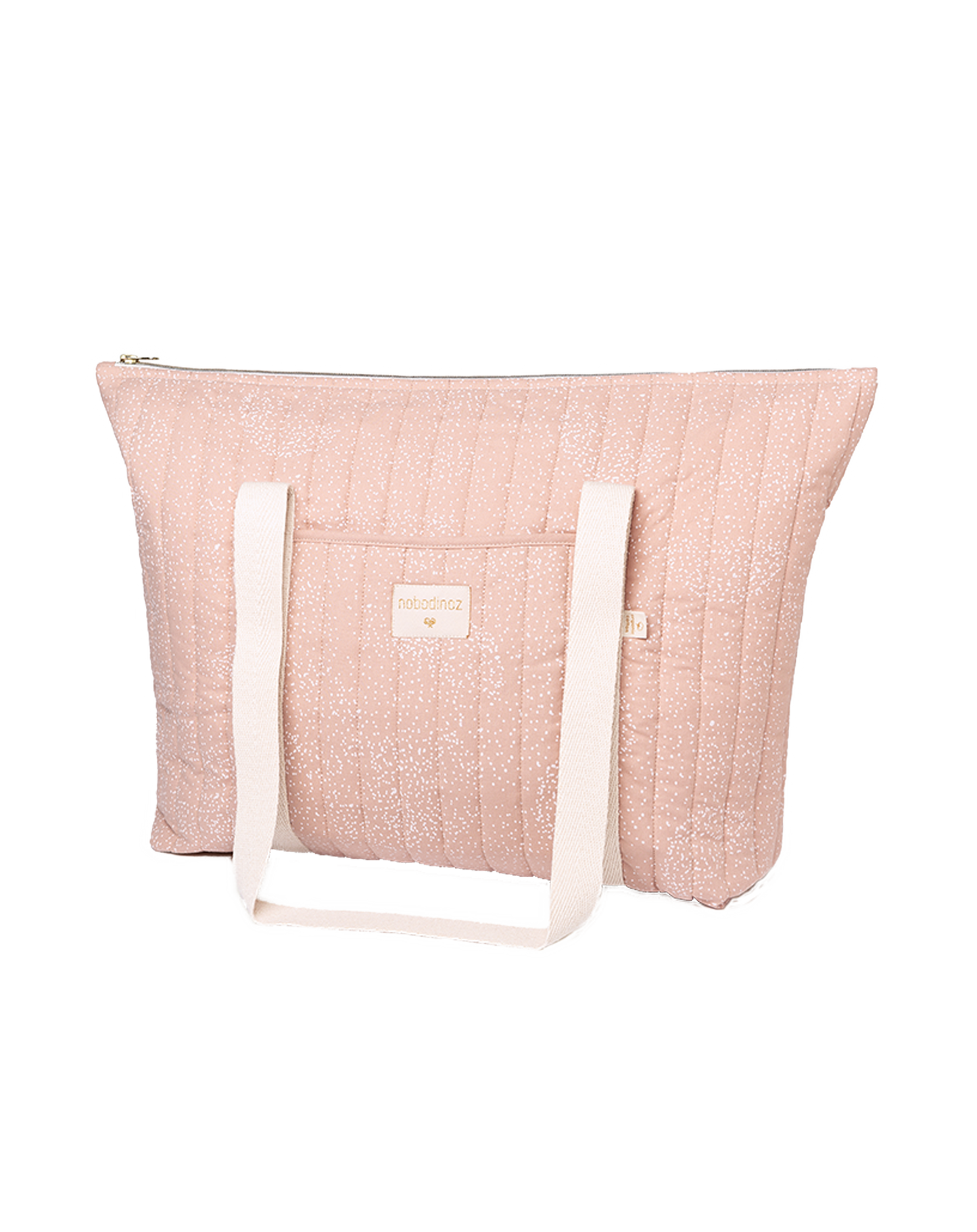 PARIS MATERNITY BAG 34X50X12 white bubble misty pink