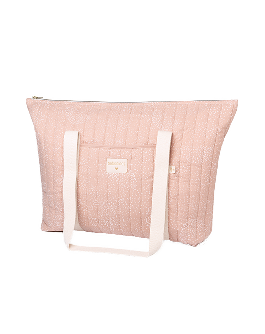 PARIS MATERNITY BAG 34X50X12 white bubble misty pink