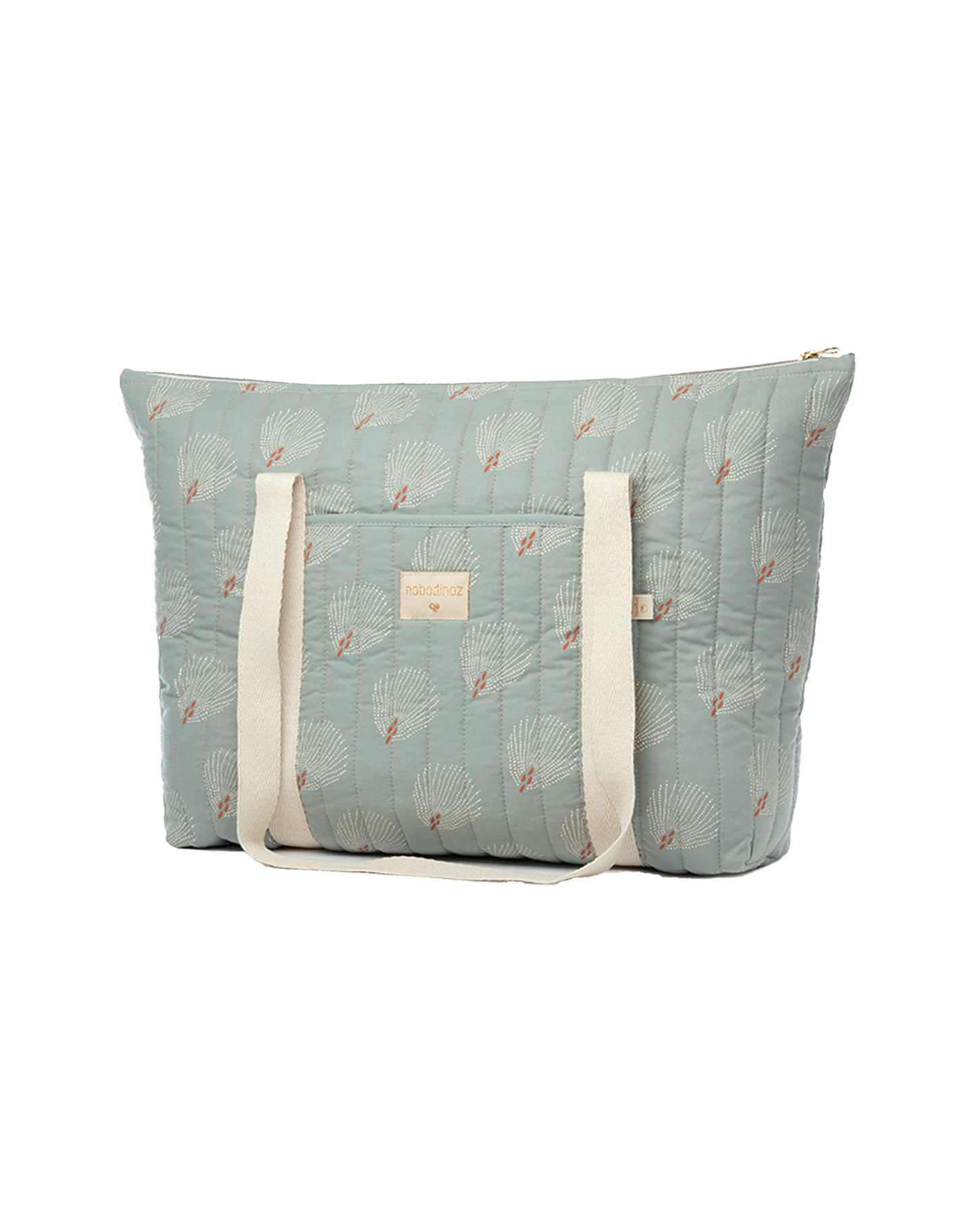 Paris maternity bag 34X50X12-WHITE GATSBY/ ANTIQUE GREEN
