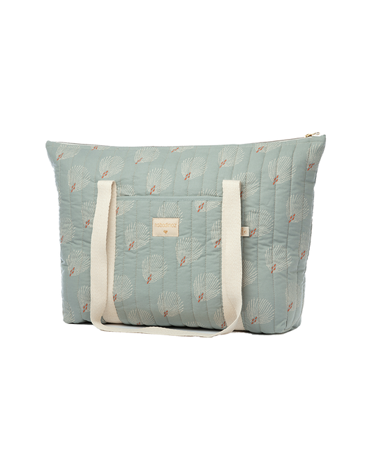 Paris maternity bag 34X50X12-WHITE GATSBY/ ANTIQUE GREEN