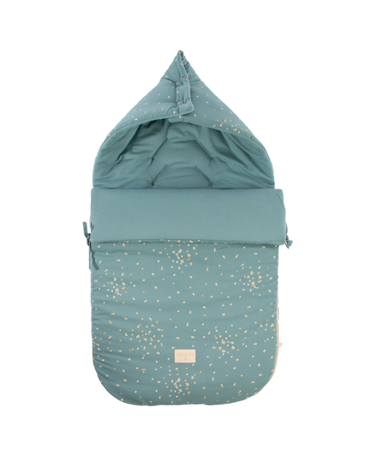 Saco de paseo de invierno Passegiata 0-6 meses-GOLD CONFETTI/ MAGIC GREEN