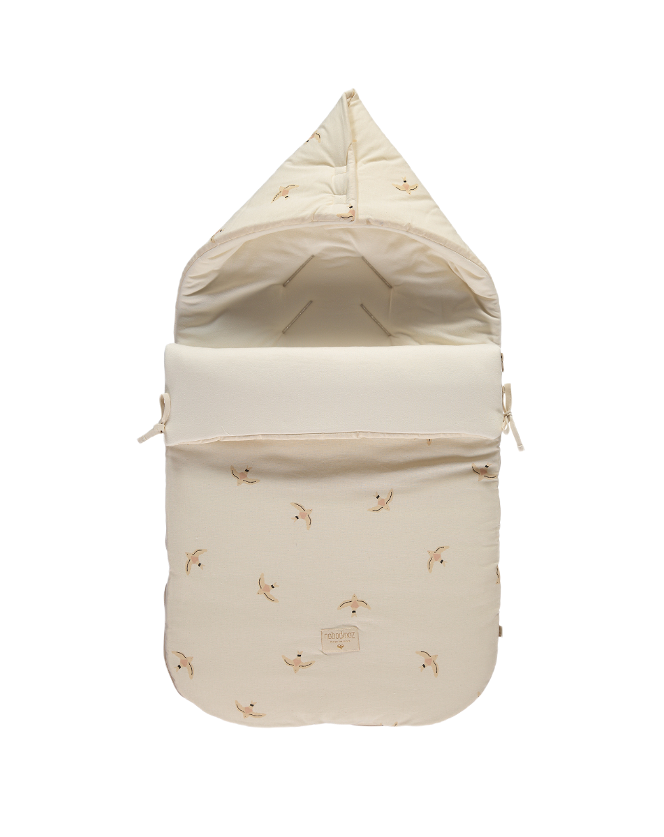 Passegiata foot muff 90x46x6-NUDE HAIKU BIRD