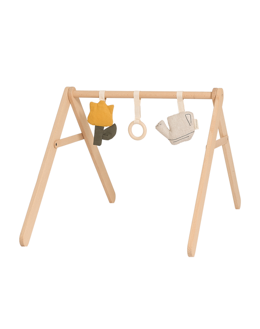 Arche d'éveil en bois et ses jouets playground