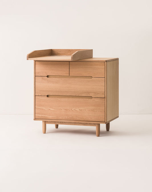 Ensemble commode et table à langer Pure en chêne massif