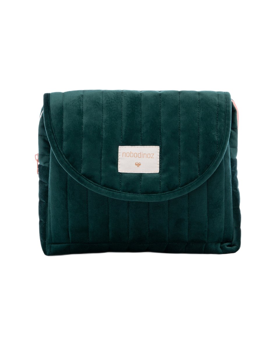 SAVANNèVELVET MATERNITY CASE 26X22X6 JUNGLE GREEN