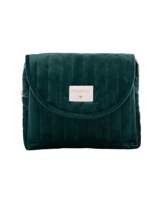 SAVANNèVELVET MATERNITY CASE 26X22X6 JUNGLE GREEN