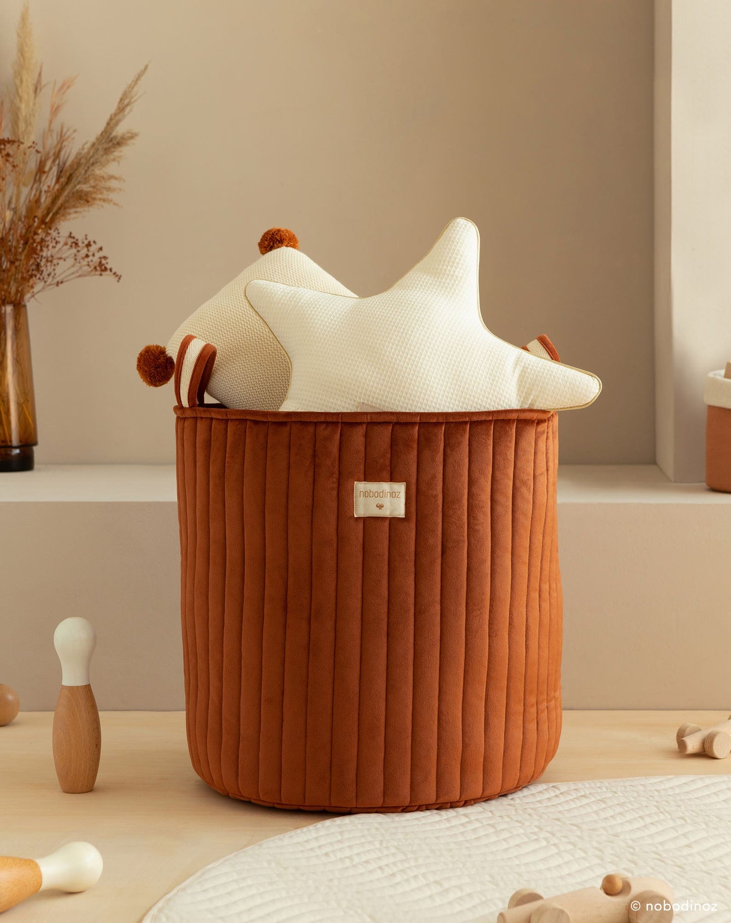 Grand panier de rangement Eco-velvet