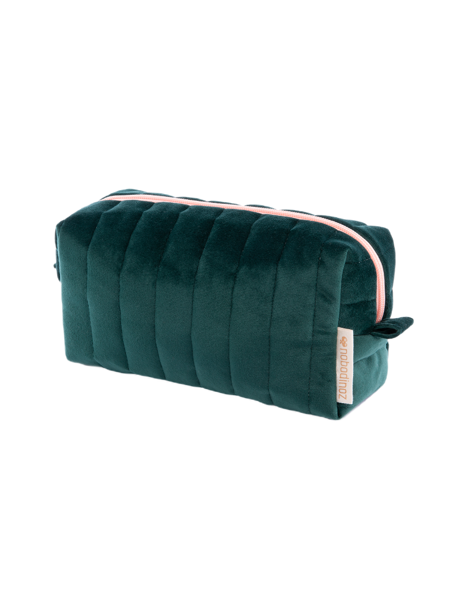SAVANNèVELVET VANITY CASE 20X9X8 JUNGLE GREEN