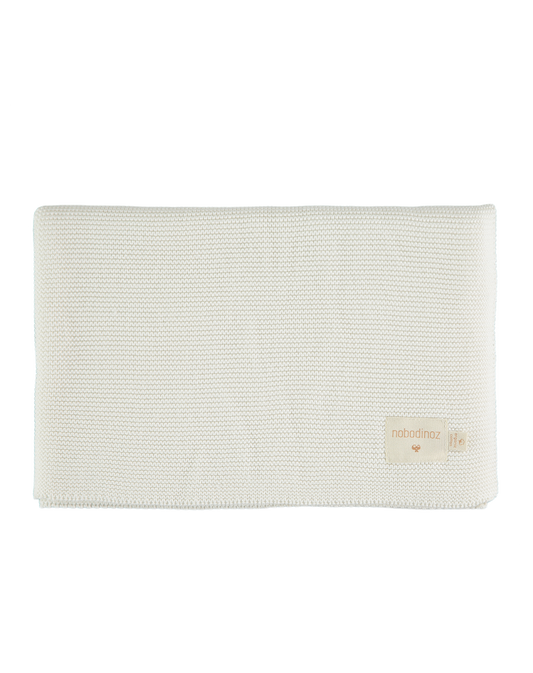 SO NATURAL KNITTED BABY BLANKET 75X100-MILK