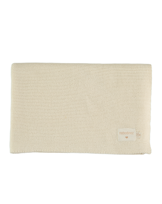 SO NATURAL KNITTED BABY BLANKET 75X100-NATURAL