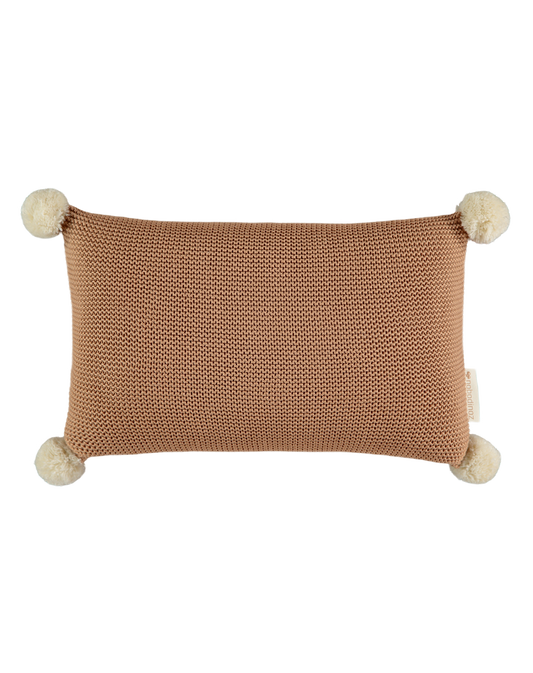 SO NATURAL KNITTED CUSHION 22X35-BISCUIT