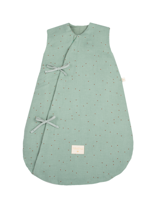 Dreamy summer sleeping bag 6-18 M Toffee sweet dots Eden green