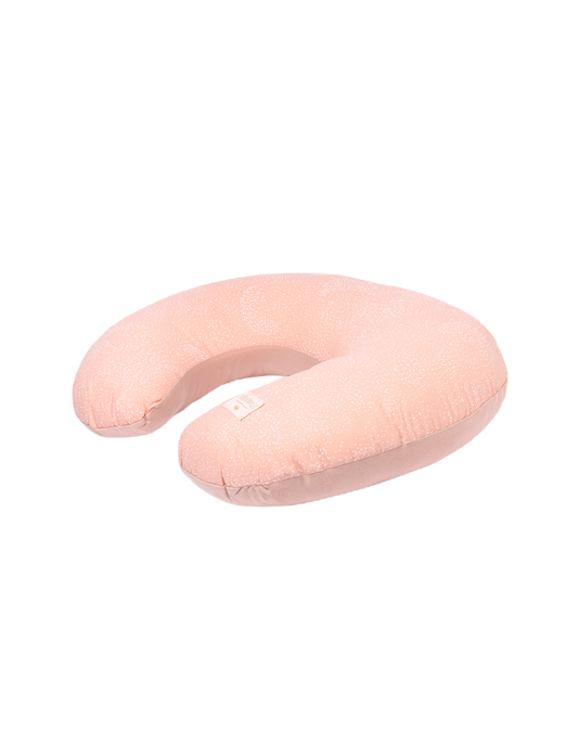 NURSING PILLOW SUNRISE White bubble misty pink