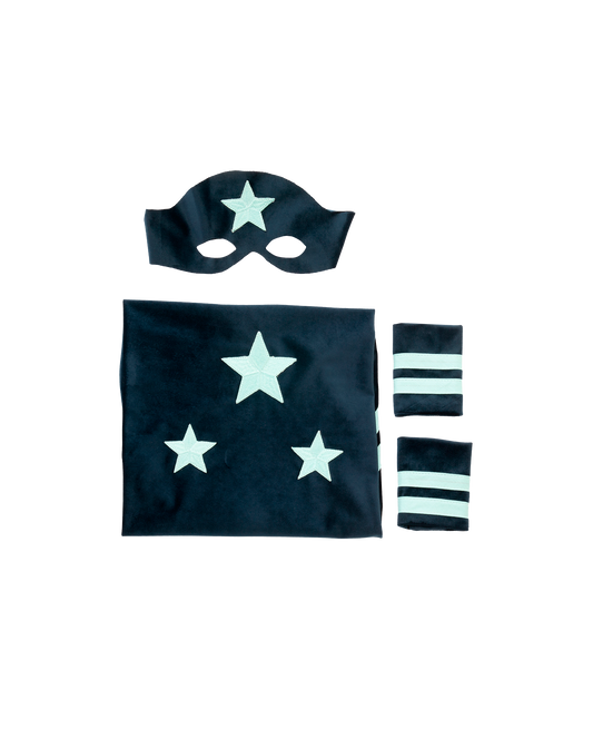 SUPERHERO VELVET COSTUME SET 3-8 YEARS