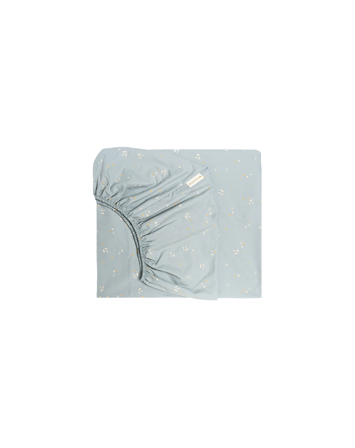 Tibet fitted sheet • crib WILLOW SOFT BLUE