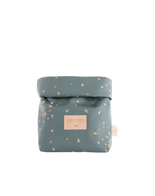 TOO COOL ECO LUNCH BAG GOLD CONFETTI MAGIC GREEN