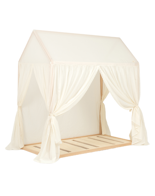 Vera Junior Bed Home - Eyelet lace cover 70X140 NATURAL