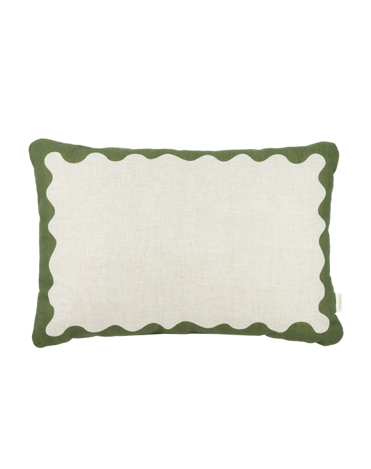 Coussin rectangulaire en lin français Vibes L