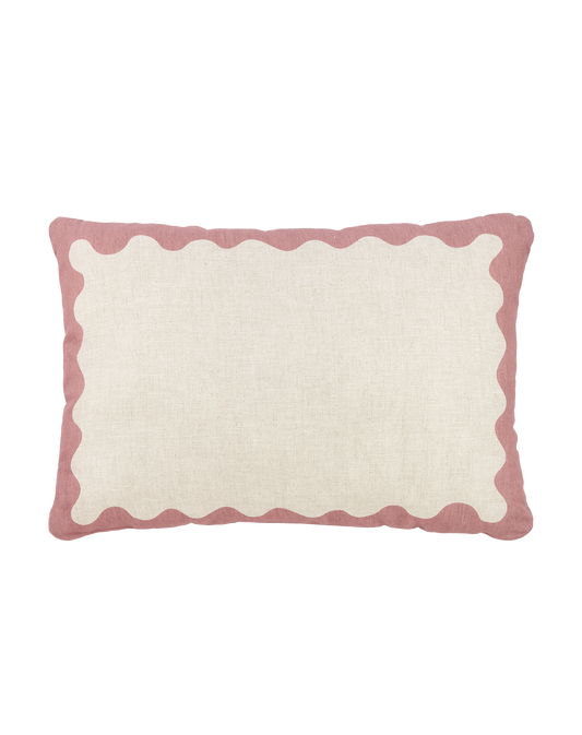 Coussin rectangulaire en lin français Vibes L
