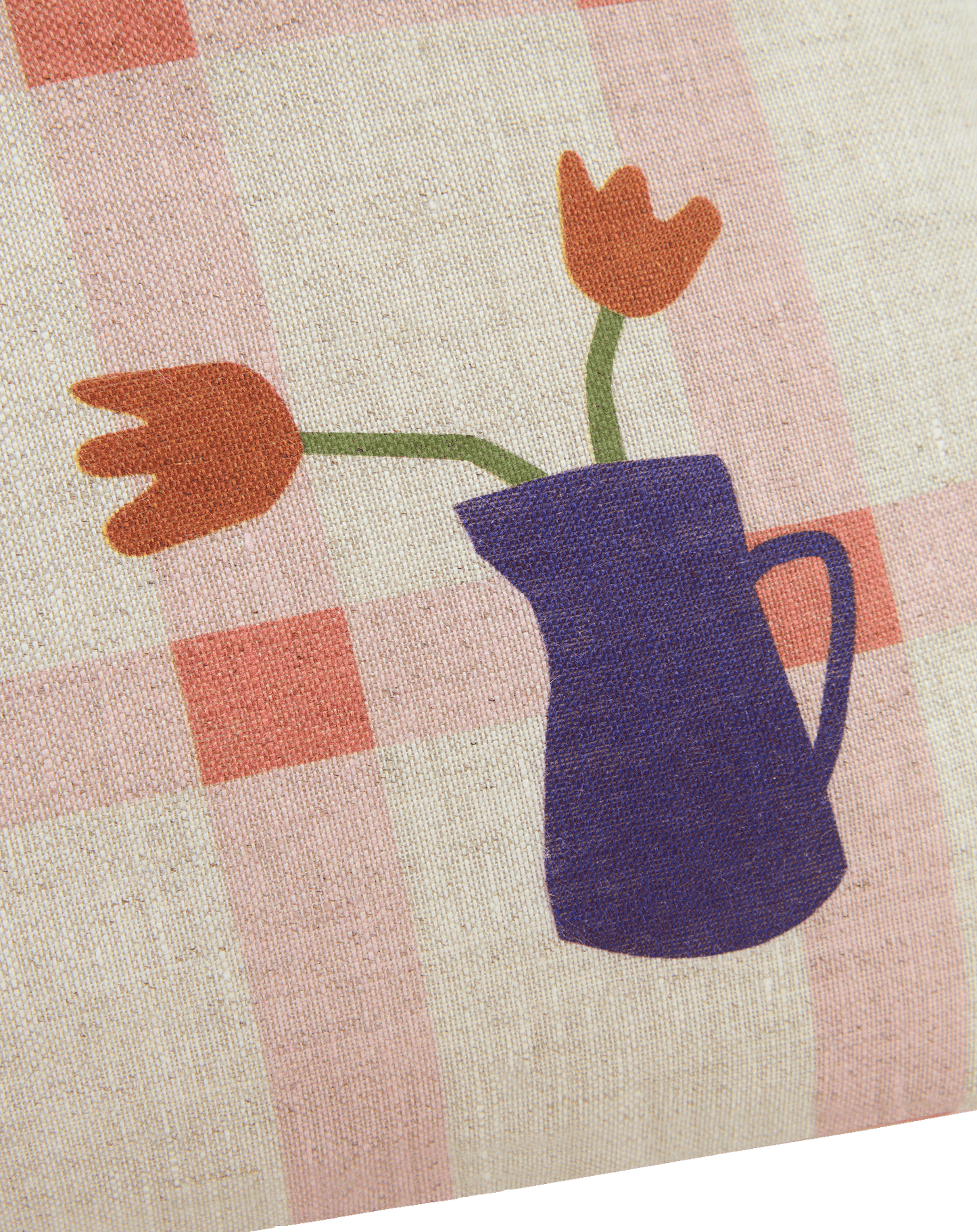 Coussin rectangulaire en lin français Vibes M
