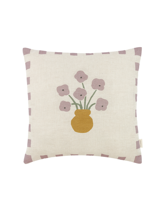 Coussin carré en lin français Vibes